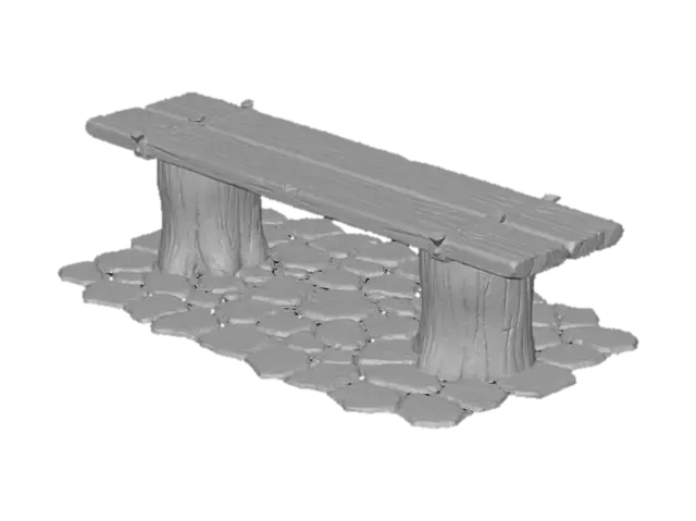 3D model for Rustic Bench, #Thanksgiving#