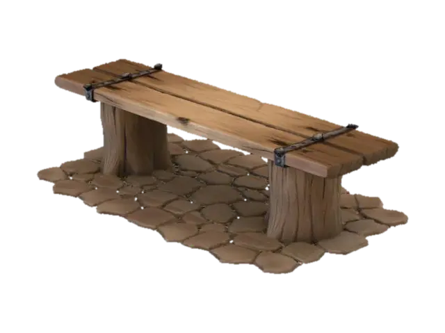 3D model for Rustic Bench, #Thanksgiving#