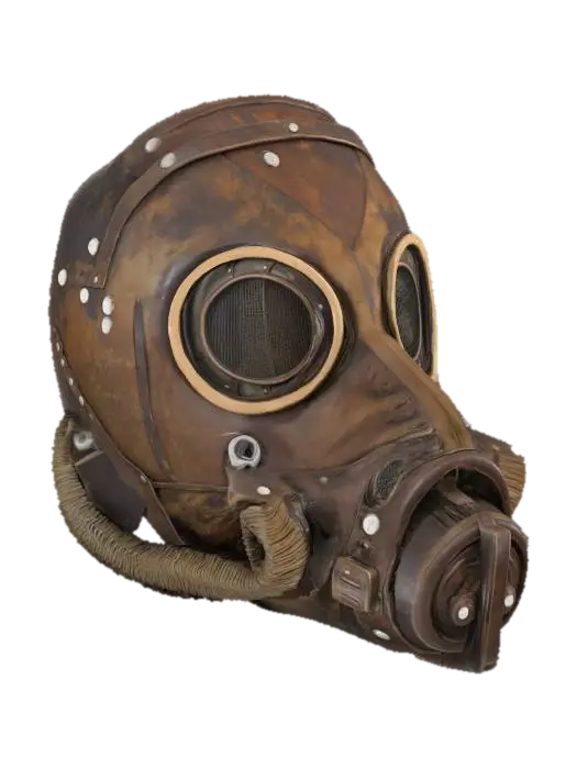 Steampunk Gas Mask - Gasmask 3D model, vytvořený pomocí AI