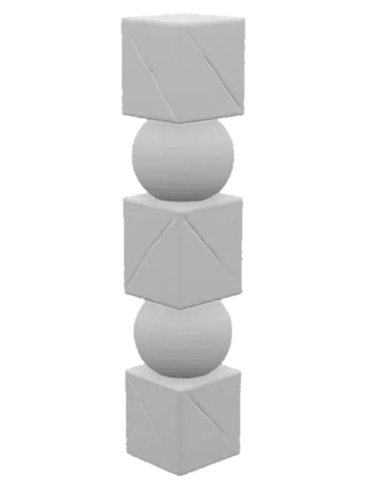 3D model for Geometric Pillar