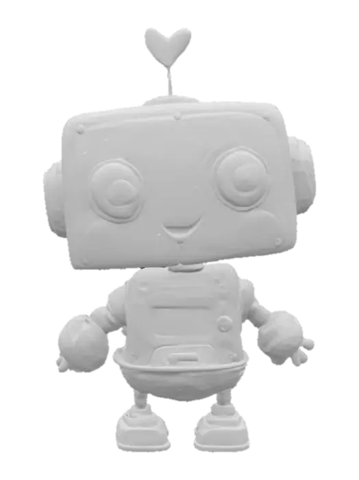 3D model for Happy Bot, #SketchTo3D#