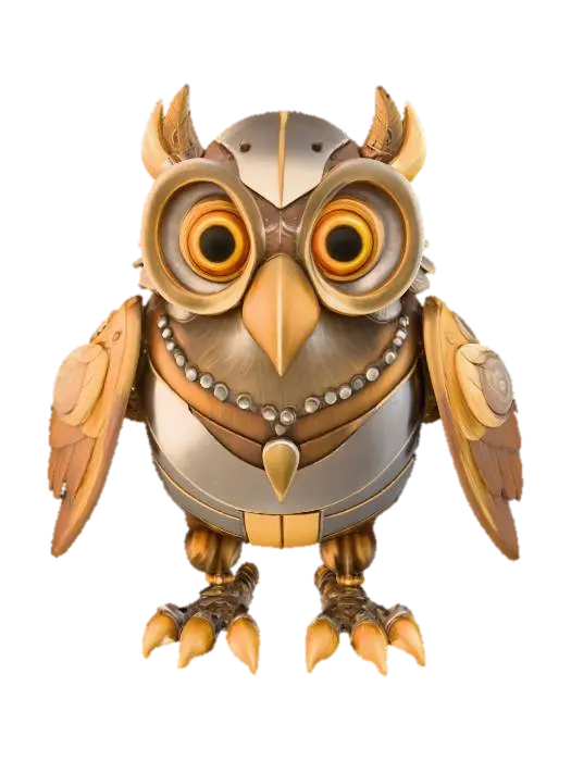 3D model for Steampunk Owlbot