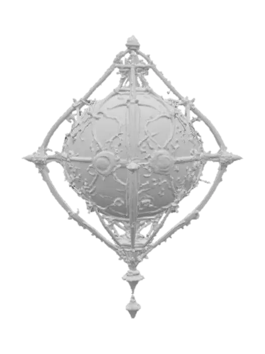 3D model for Ornate Spherical Sculpture, #PBR#