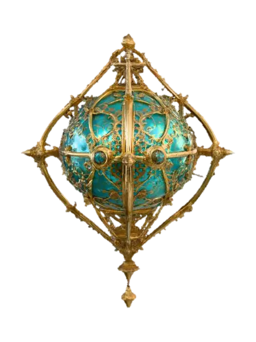 3D model for Ornate Spherical Sculpture, #PBR#