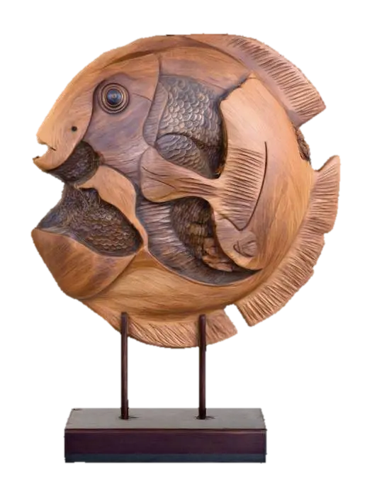 3D model for Wooden Fish Sculpture