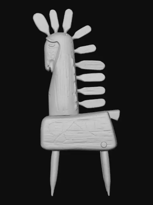 3D model for Wood abstract horse