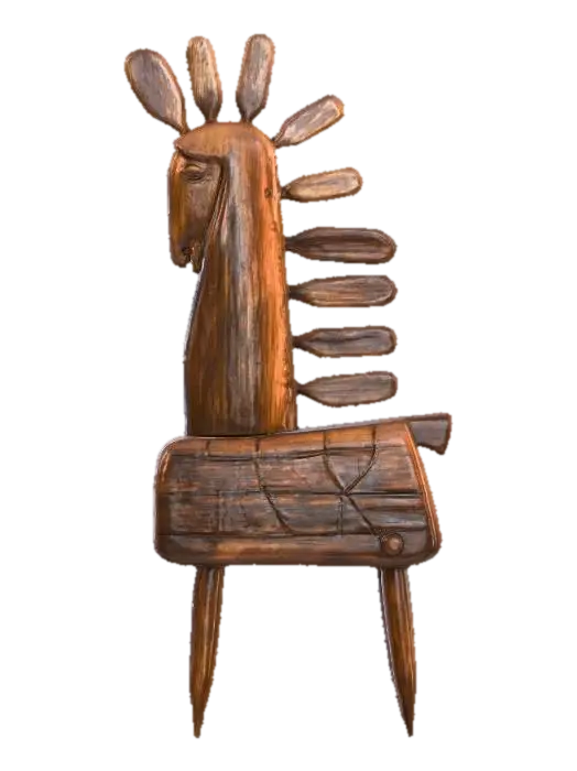 3D model for Wood abstract horse