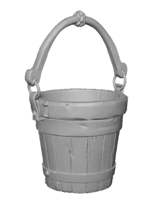 3D model for Rustic Wooden Bucket