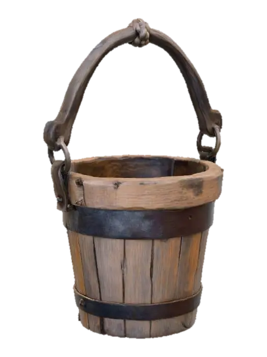 3D model for Rustic Wooden Bucket
