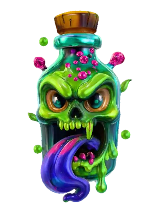 Toxic Elixir, #Halloween2025# 3D model, vytvořený pomocí AI