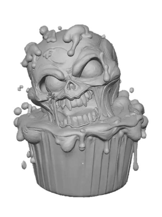 3D model for Zombie Cupcake, #Halloween2025#