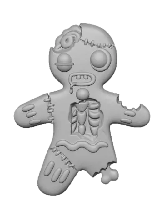 3D model for Zombie Gingerbread., #Halloween2025#