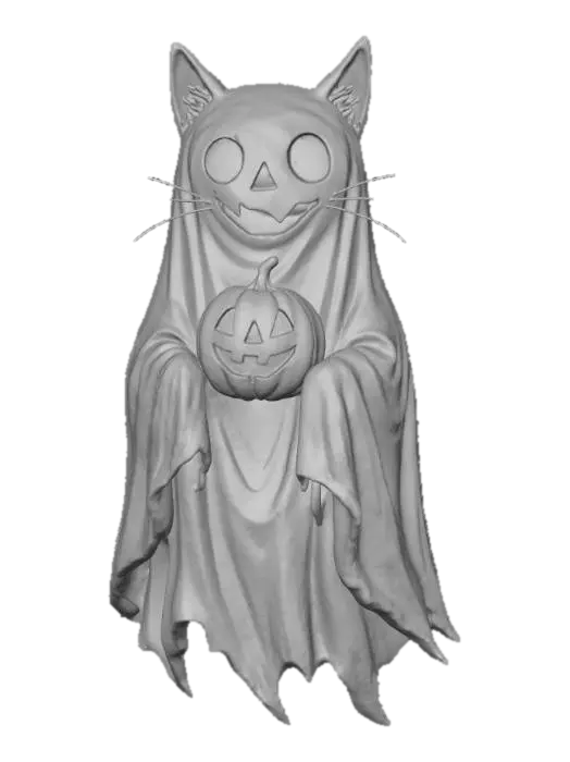3D model for Halloween Cat Spirit, #Halloween2025#