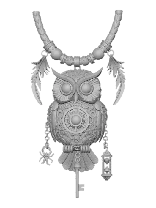 3D model for Steampunk Timekeeper Owl, #Halloween2025#