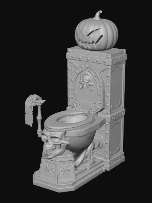 3D model for Haunted Throne, #Halloween2025#