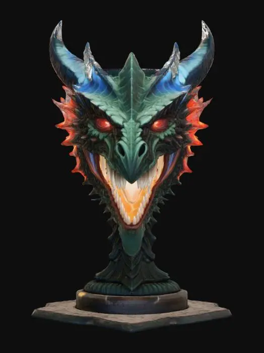 3D model for Eternal Flame Dragon, #Halloween2025#