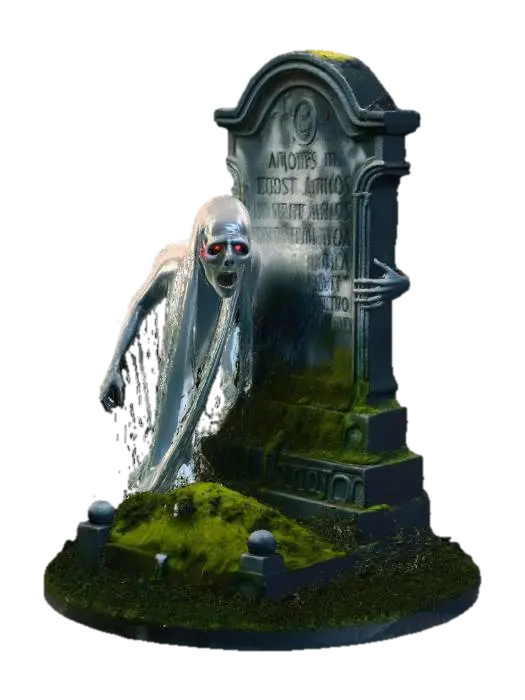 Graveyard Apparition, #Halloween2025# - Specter 3D model, vytvořený pomocí AI