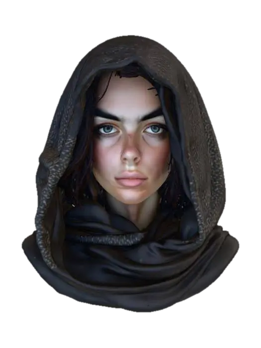 Veiled Gaze, #Halloween2025# - Themed 3D model, vytvořený pomocí AI