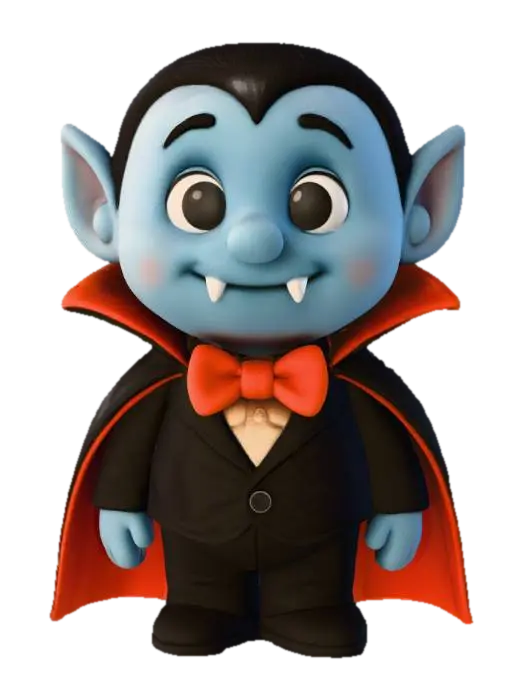 Cute Vampire Buddy, #Halloween2025# - Friend 3D model, vytvořený pomocí AI