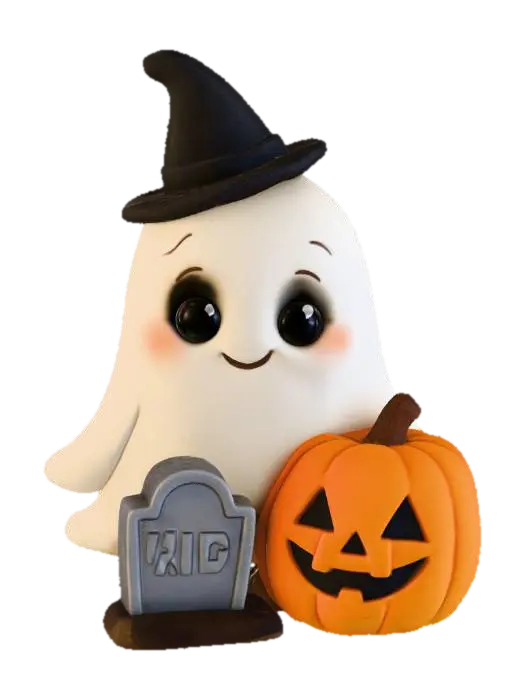 Spooky Cuteness, #Halloween2025# - Pumpkins 3D model, vytvořený pomocí AI