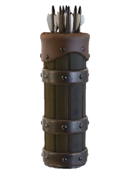 Quiver Full - Archery 3D model, vytvořený pomocí AI