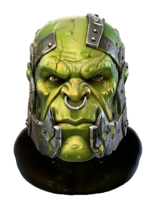 3D model for Warrior Orc Portrait