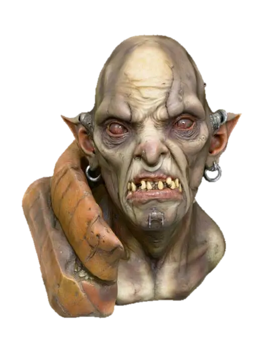 3D model for Orc Warrior Bust