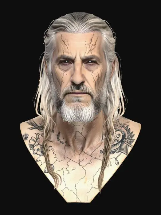 3D model for Cracked Earth Portrait