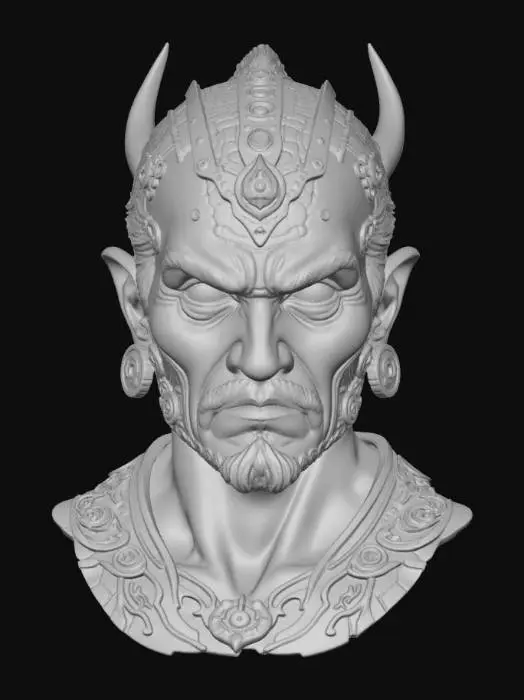 3D model for Golden Horned Warlord