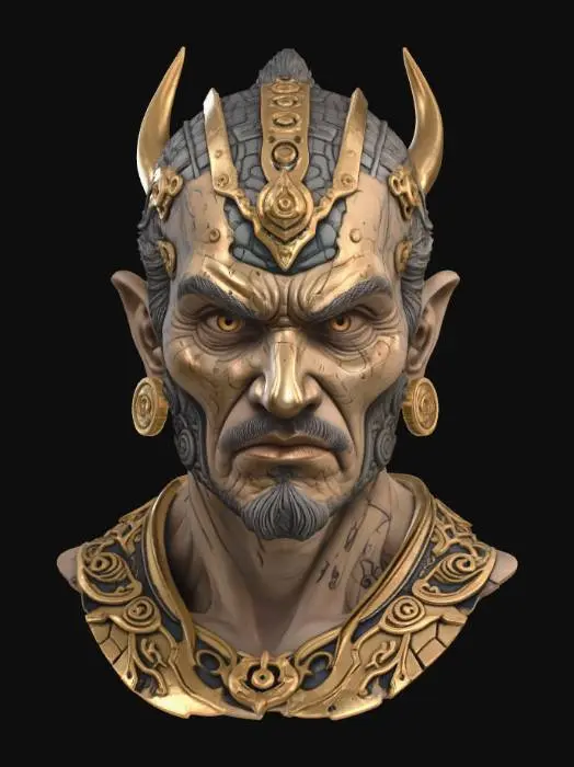 3D model for Golden Horned Warlord