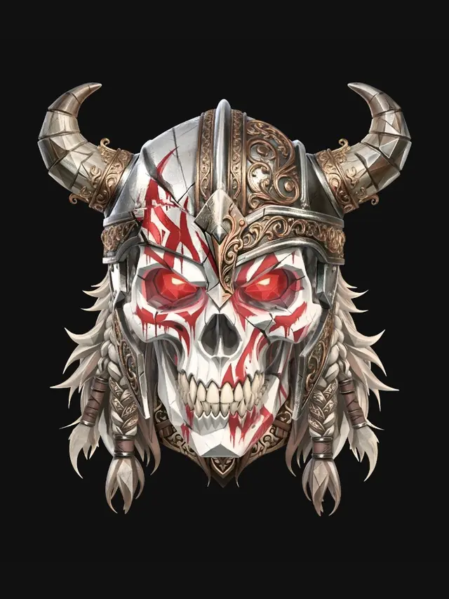 3D model for Crimson Skull of the Horned Warlord