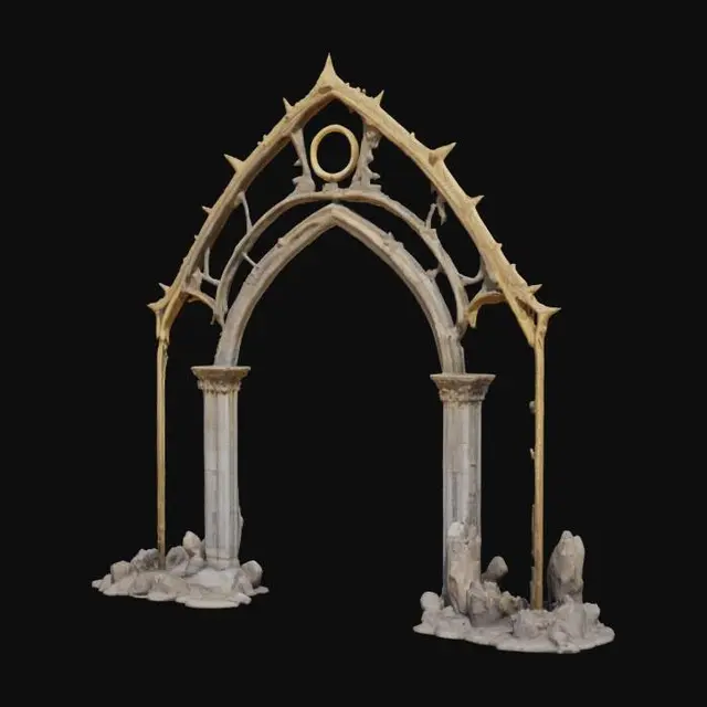 3D model for Golden Ruins, #arch#