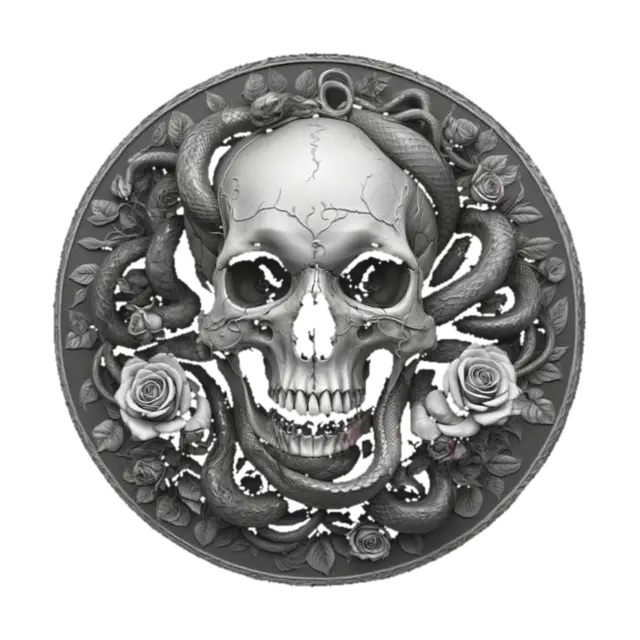 Eternal Cycle - Roses 3D model, vytvořený pomocí AI