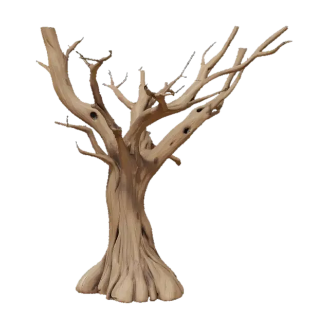 Ancient Wood Sculpture - Decorative का AI द्वारा बनाया गया 3D मॉडल