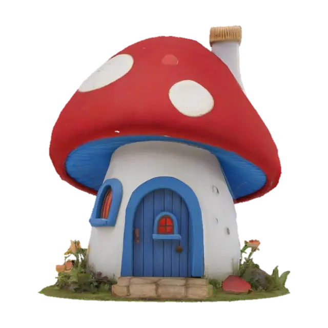 3D model for Mushroom Cottage Delight, #SketchTo3D#