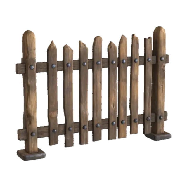 3D model for Weathered Wooden Fence