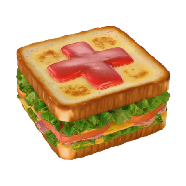 3D model for First Aid Sandwich, #food#