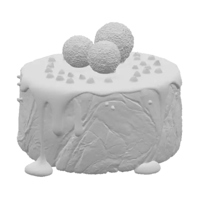 3D model for Decadent Fusion Cake, #food#
