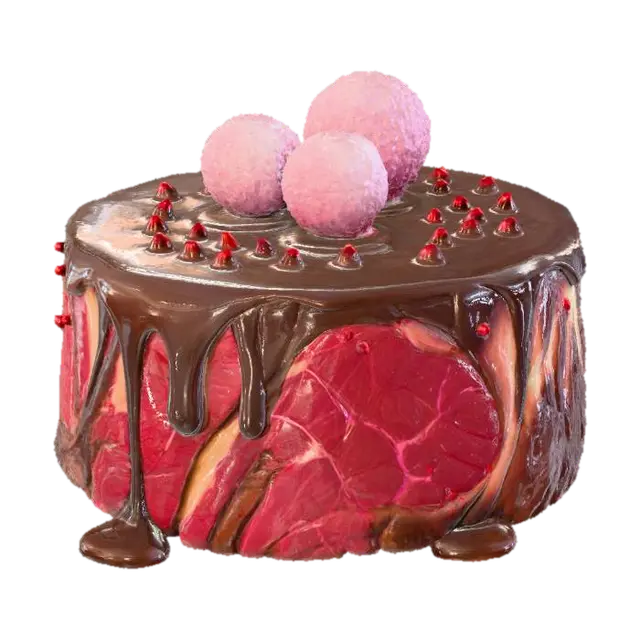 3D model for Decadent Fusion Cake, #food#