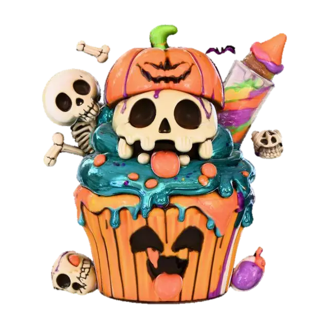 3D model for Spooky Cupcake Surprise, #Halloween2025#