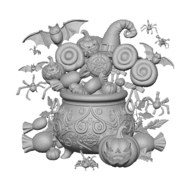 3D model for Halloween Cauldron Delight, #Halloween2025#
