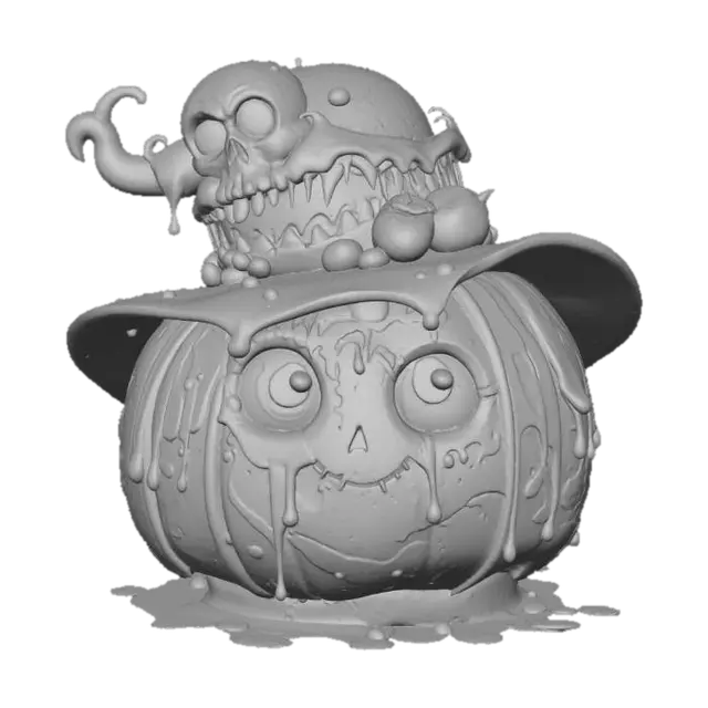 3D model for Pumpkin Skelly Hat, #Halloween2025#
