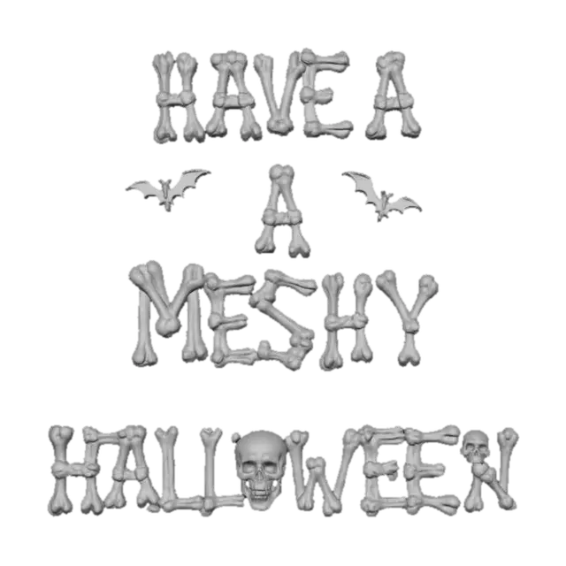 3D model for Bone-Chilling Halloween Greetings, #Halloween2025#
