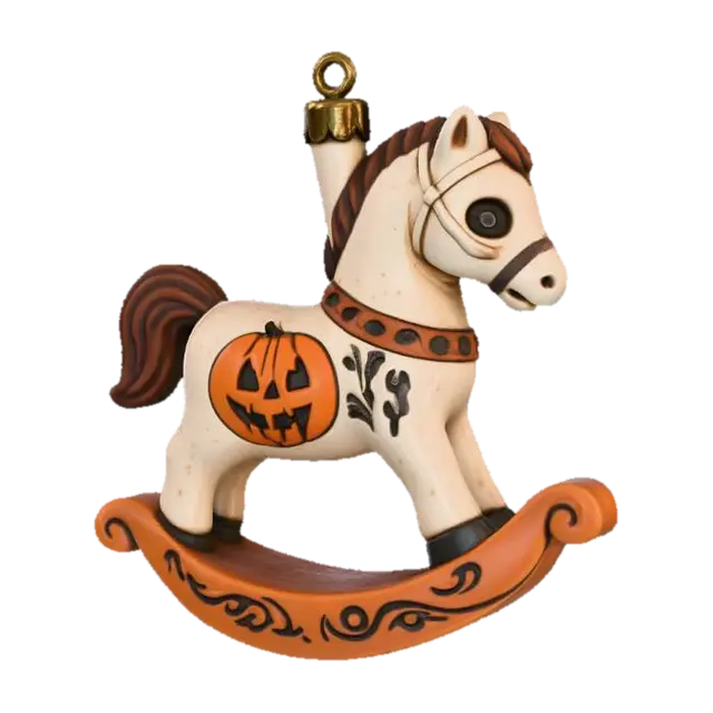 Pumpkin Rocker Horse, #Halloween2025# - Play 3D model, vytvořený pomocí AI