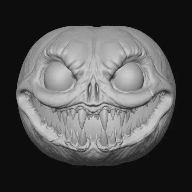 3D model for Frightening Gourd in the Rain, #Halloween2025#