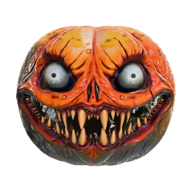 3D model for Frightening Gourd in the Rain, #Halloween2025#