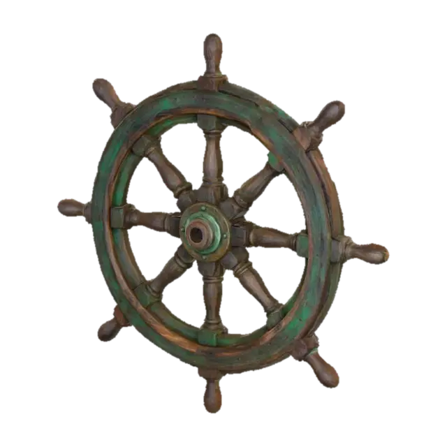 Navigator's Helm - Nautical 3D model, vytvořený pomocí AI