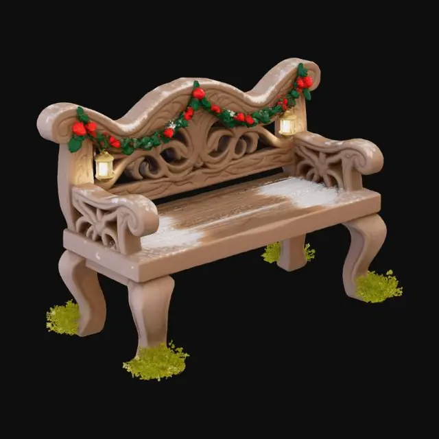 3D model for Enchanted Winter Bench, #Christmas2025#