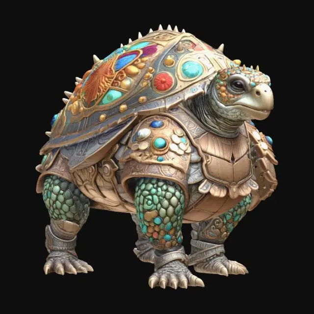 3D model for Mosaic Armored Turtle