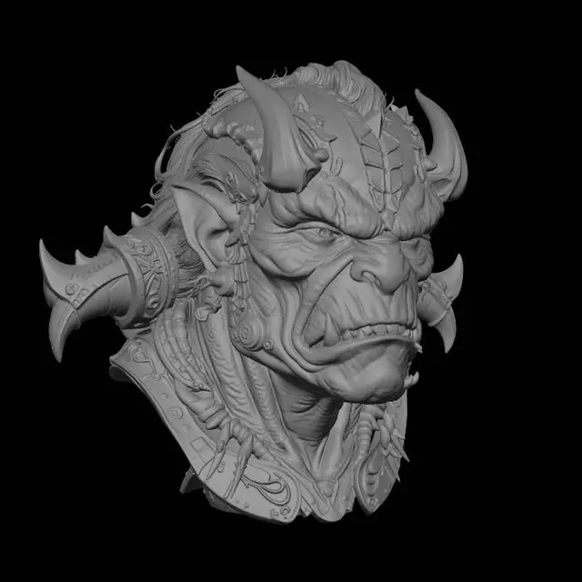 3D model for Emerald Orc Warlord